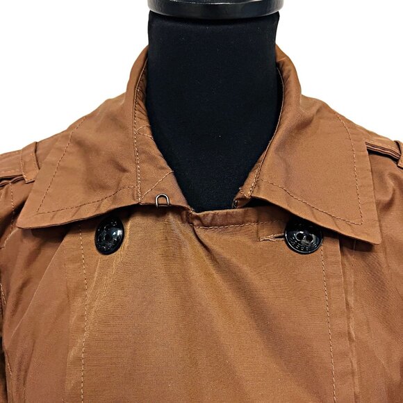 Express Trench Double Breasted Peacoat Long Sleeve Mid-Length Windbreaker Jacket - Picture 9 of 11